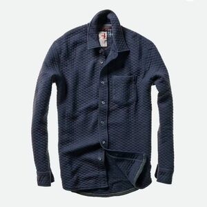 Relwen Bubble Knit Shirt
 in Navy